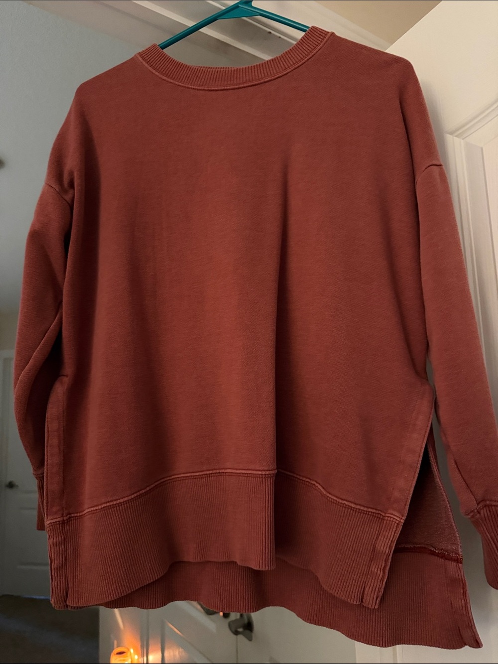 aerie Rust Crewneck Pullover Sweater